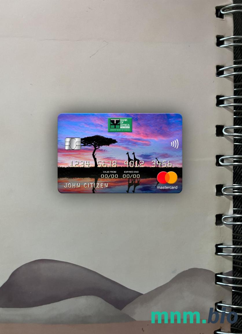 Uganda bank of Africa wygląd zdjęcia mastercard skan PSD + zdjęcie